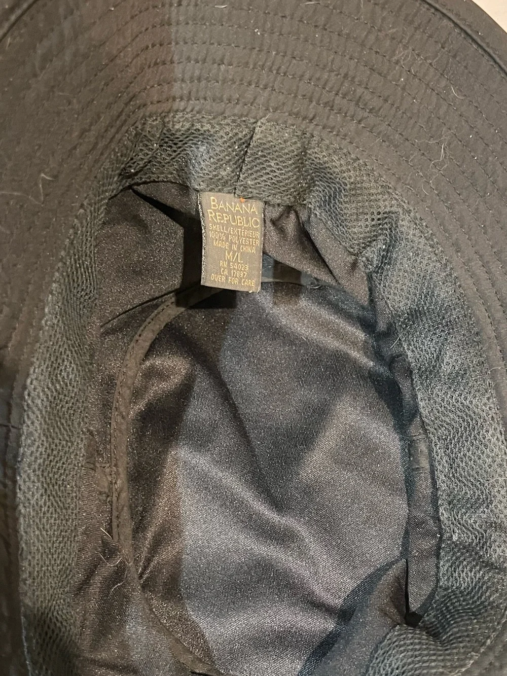 Banana Republic Black Safari Bucket Hat With Side vents M/L